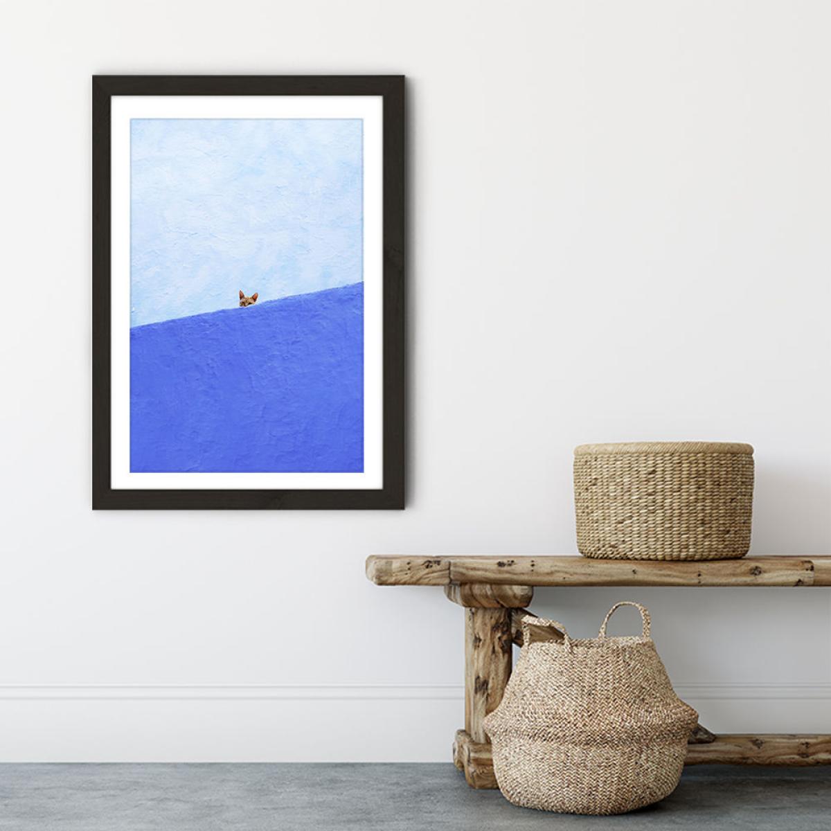 Spy Cat Art Print Black Frame – image 6
