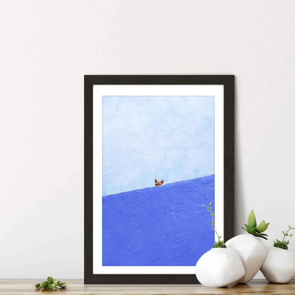Spy Cat Art Print Black Frame – image 7