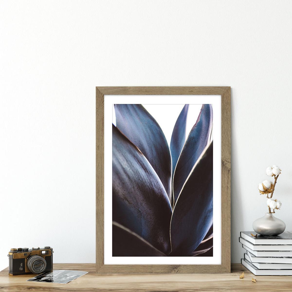 Blue Agave Art Print Oak Frame – image 5