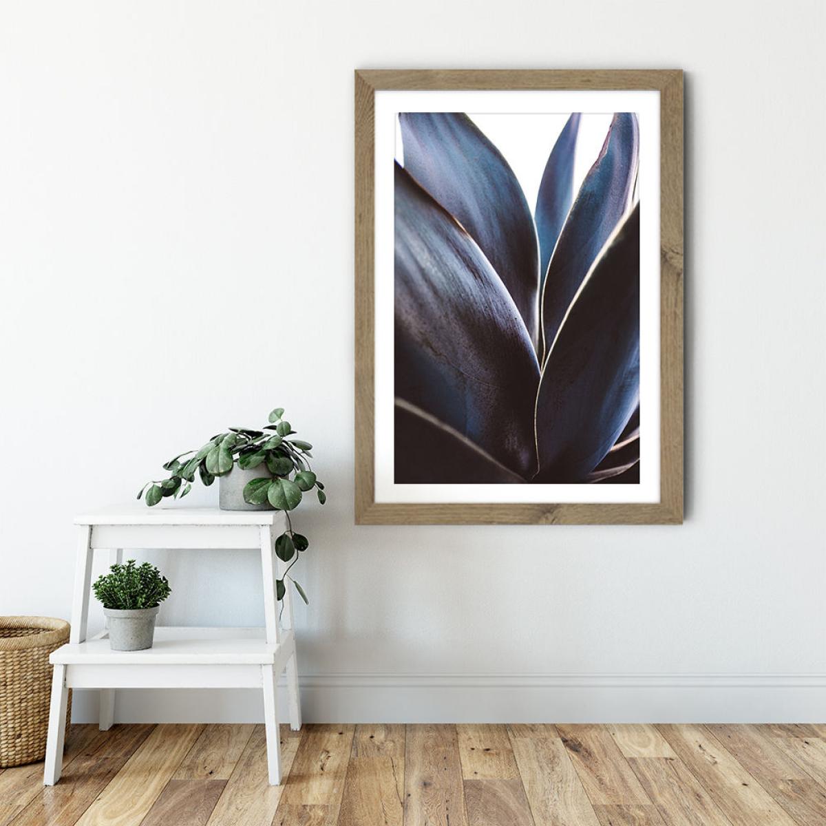 Blue Agave Art Print Oak Frame – image 6