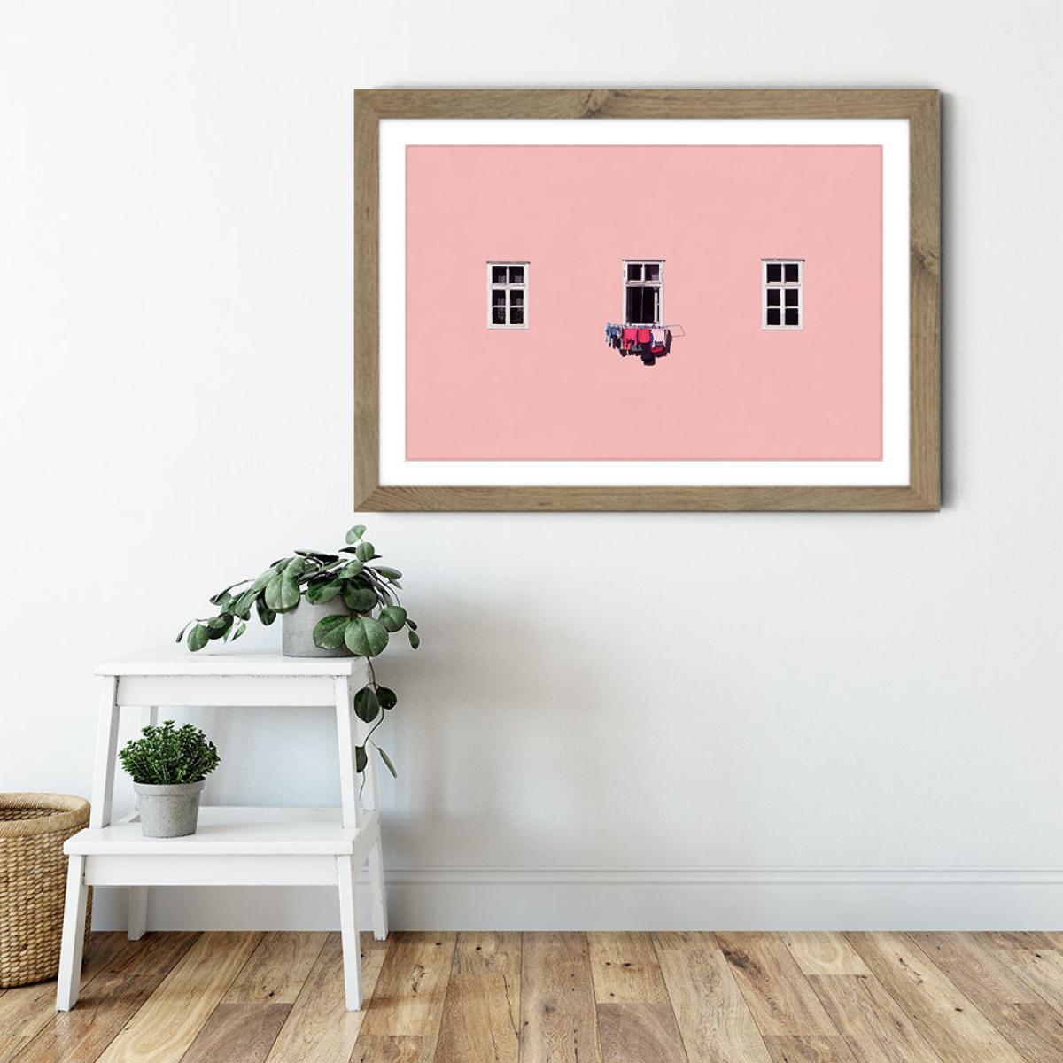 Laundry Day Art Print Oak Frame – image 3