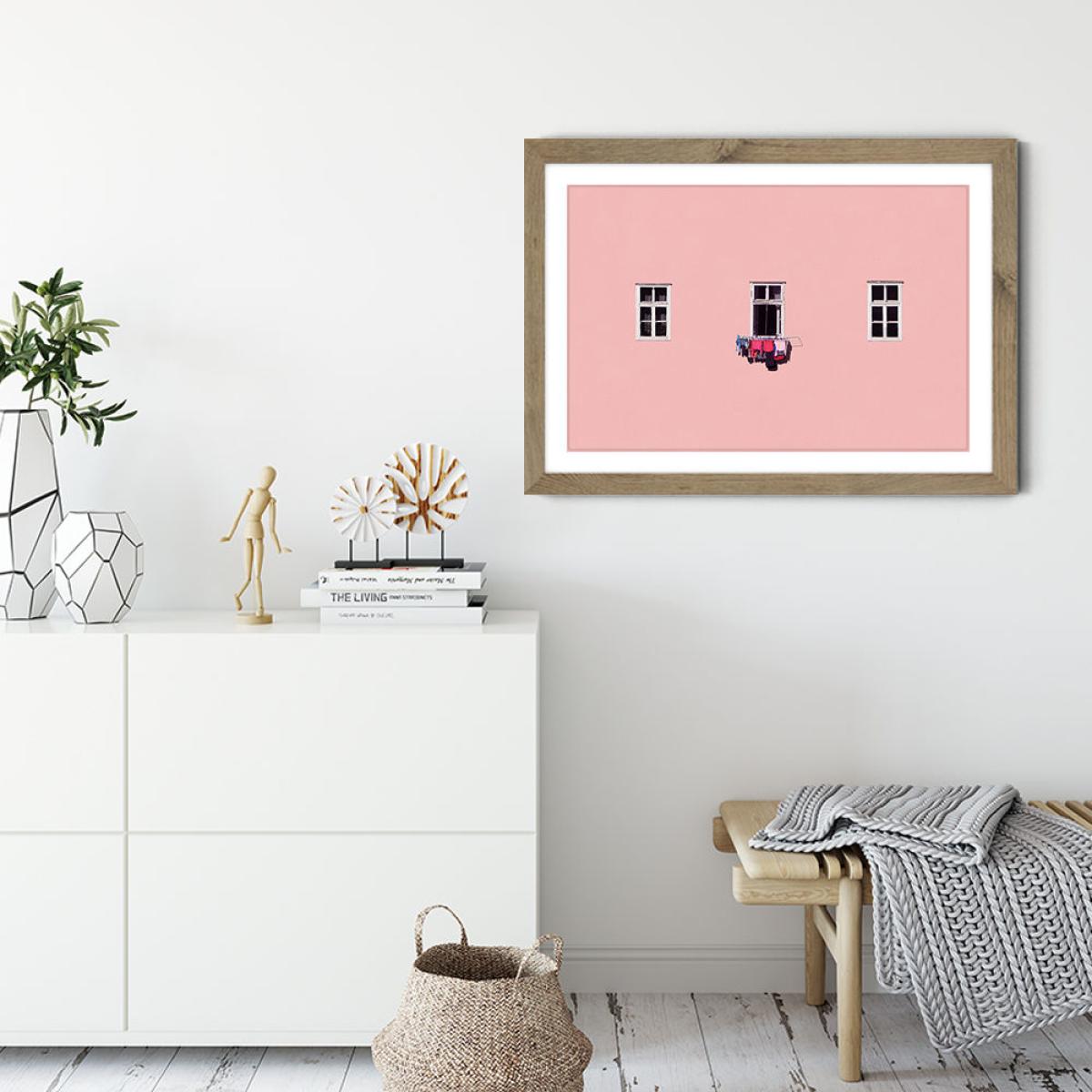 Laundry Day Art Print Oak Frame – image 4