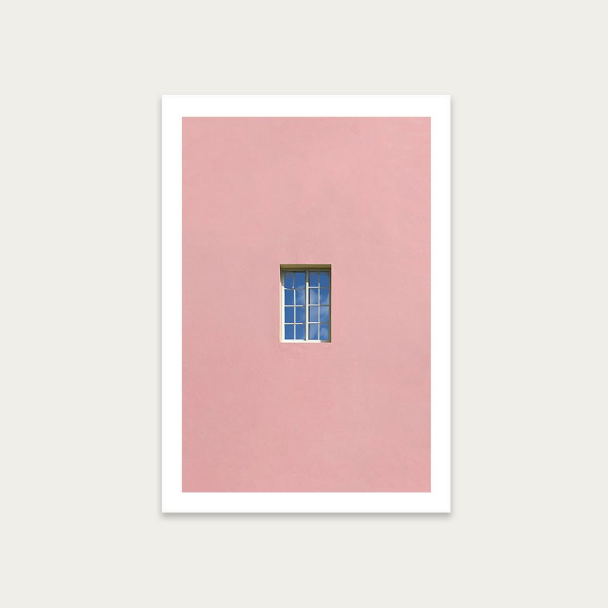 Pink Window Sky Art Print Unframed