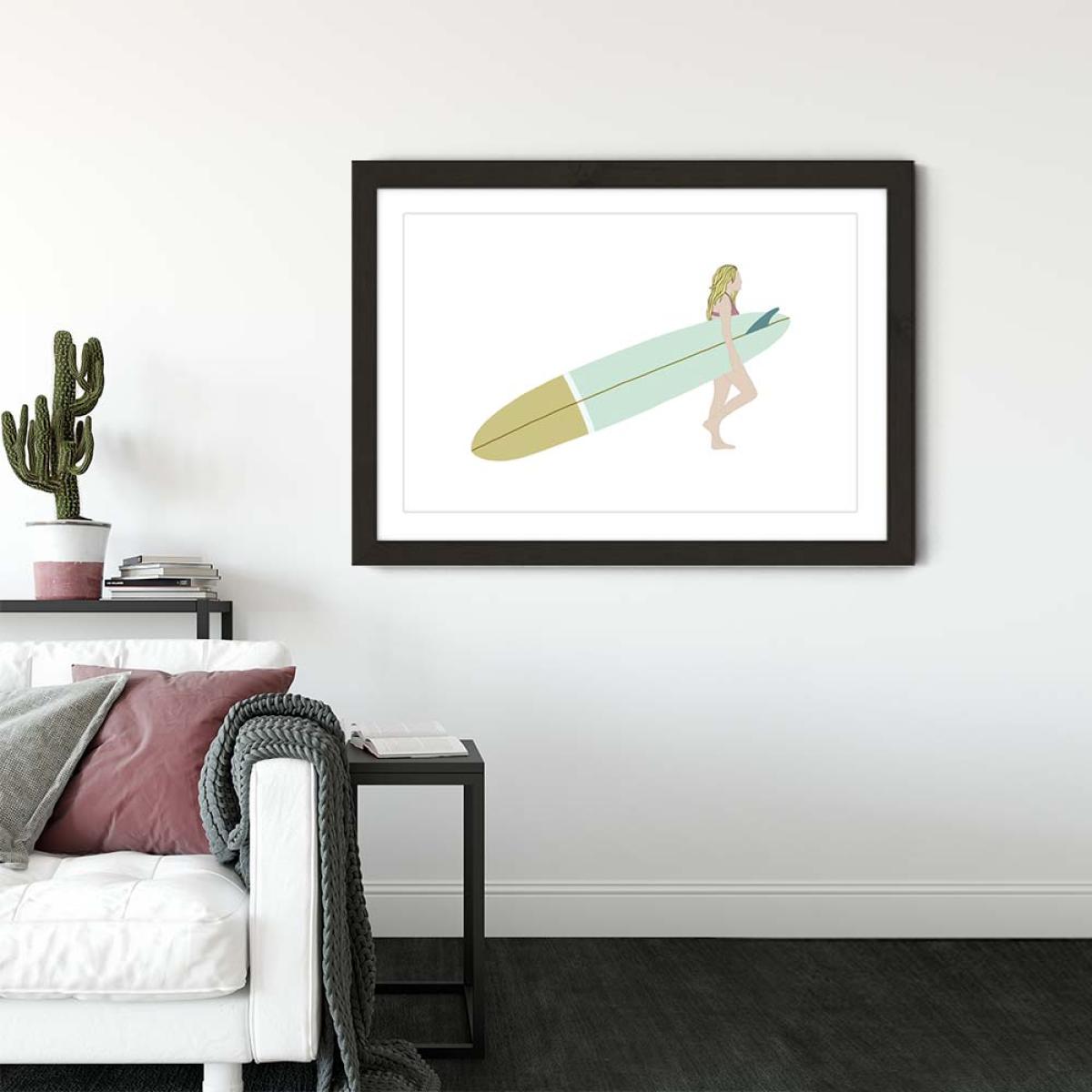 Mellow Day Art Print Black Frame – image 3