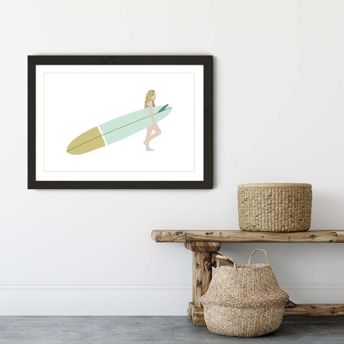 Mellow Day Art Print Black Frame – image 4