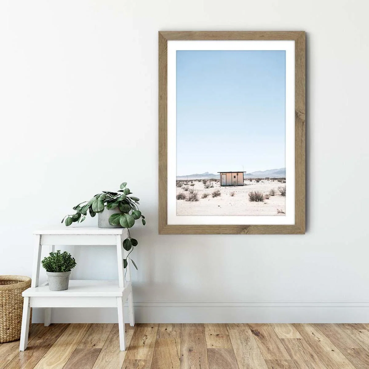Desert House Art Print Oak Frame – image 6
