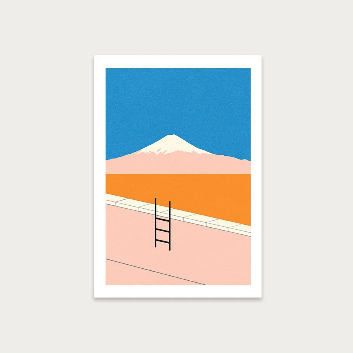 Fuji Pool Art Print Unframed