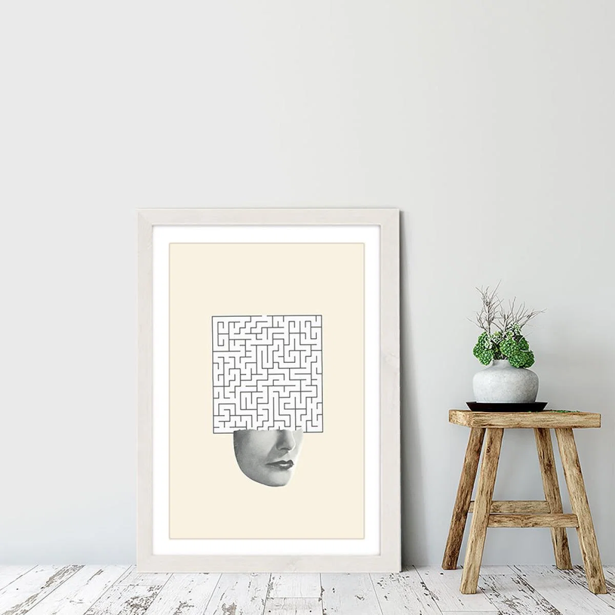Puzzled Art Print White Frame – image 6