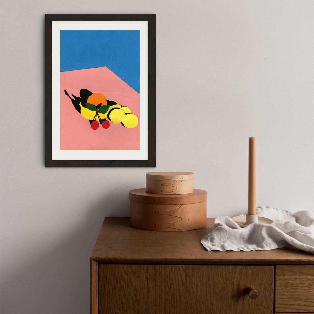 Fruits on The Table Art Print Black Frame – image 2