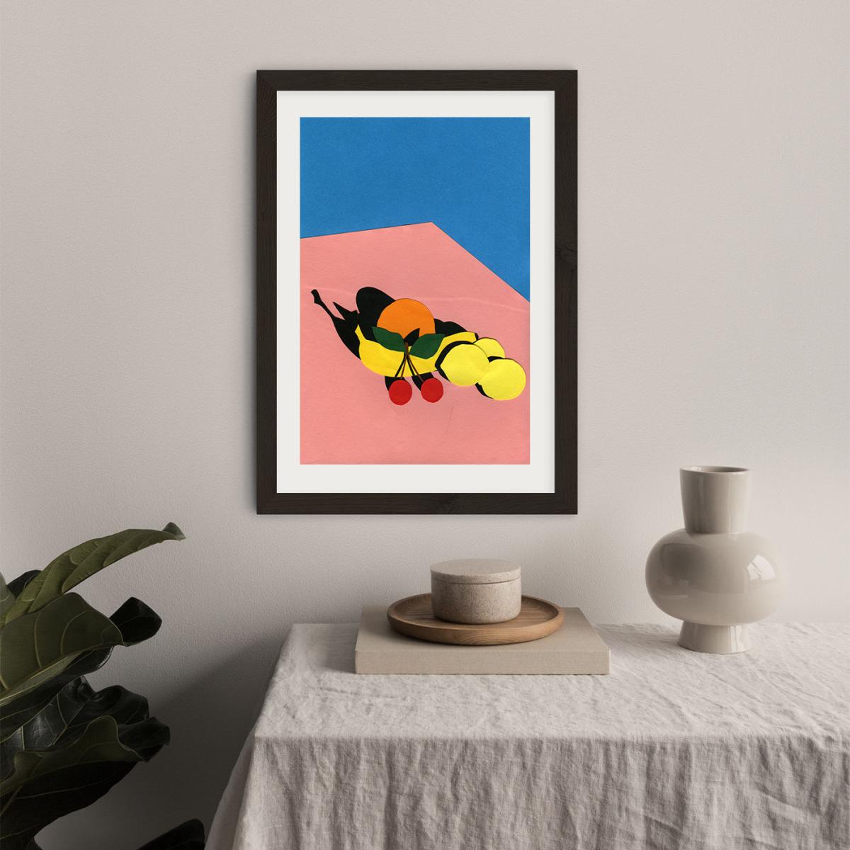 Fruits on The Table Art Print Black Frame – image 3