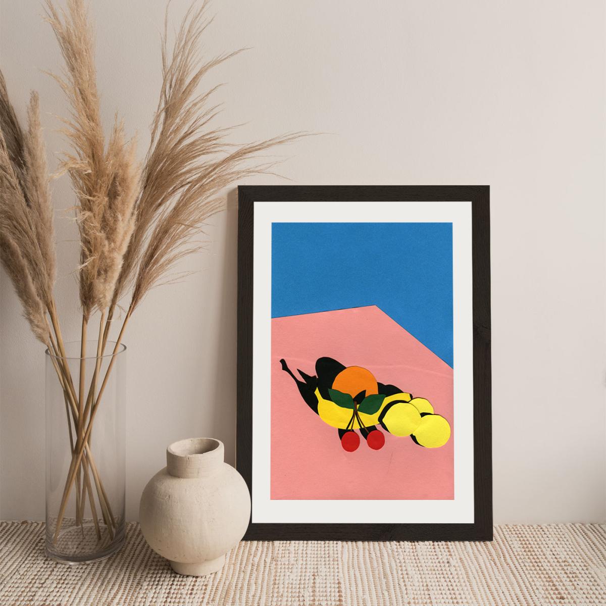 Fruits on The Table Art Print Black Frame – image 4