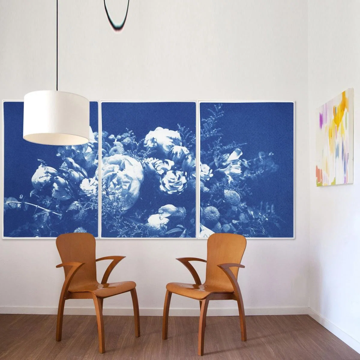 Large Flower Bouquet Handmade Cyanotype Art Print – image 2