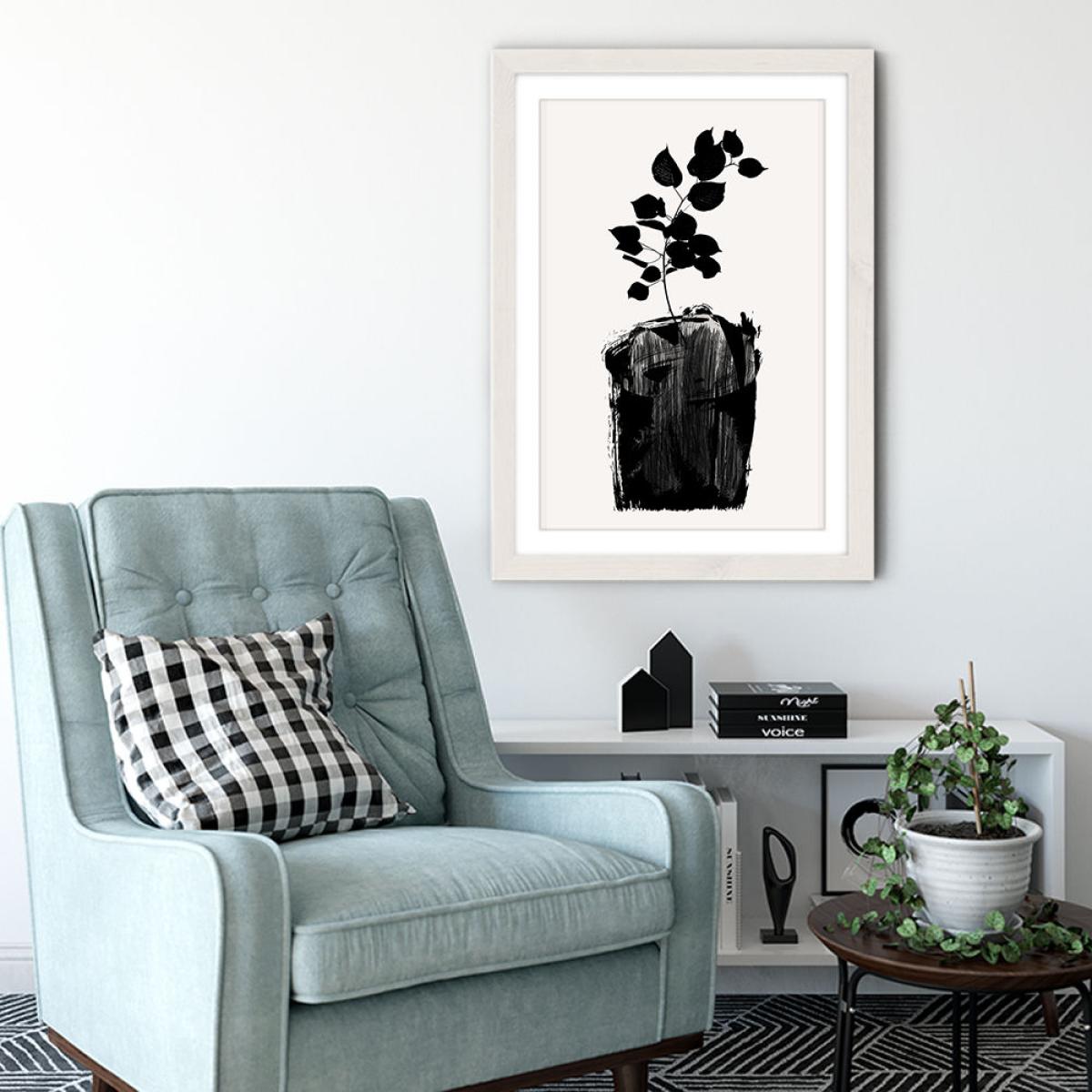 Scabiosa Art Print White Frame – image 4