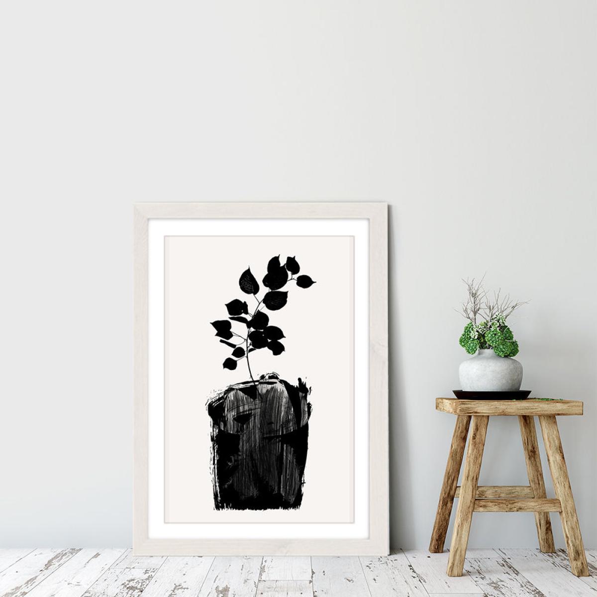 Scabiosa Art Print White Frame – image 6