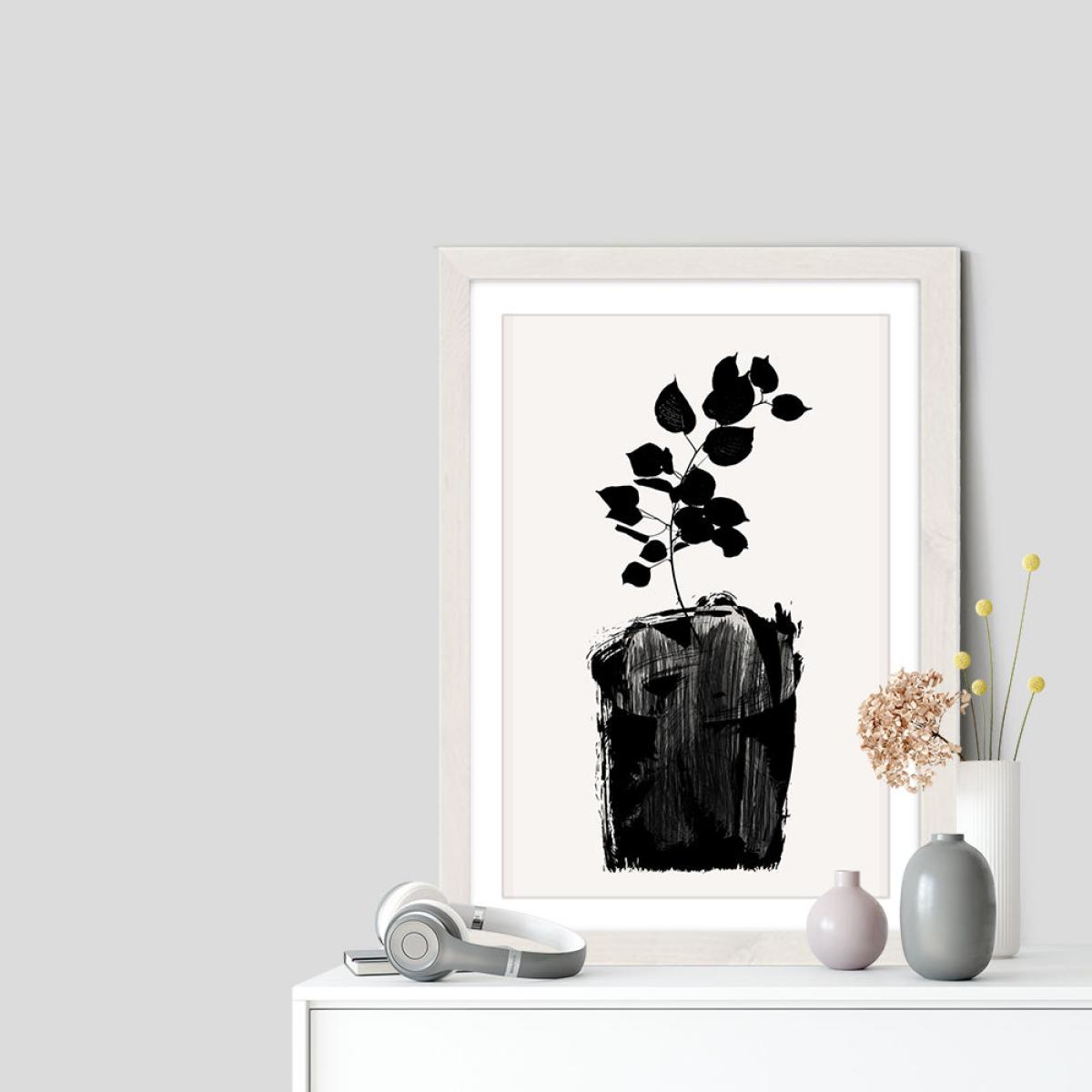 Scabiosa Art Print White Frame – image 7