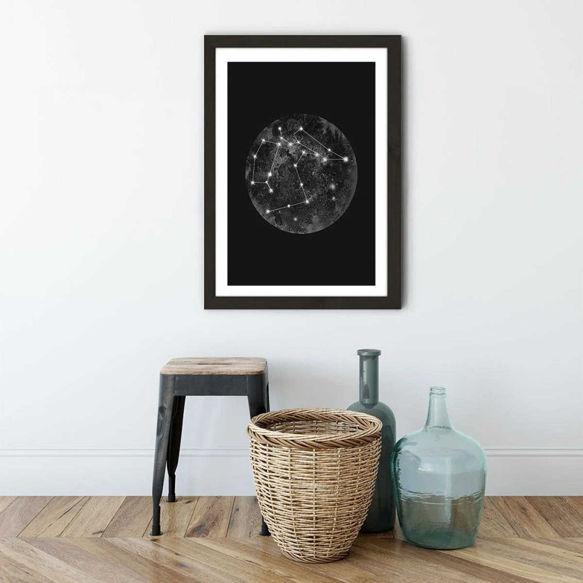 Constellation Black Art Print Black Frame – image 3