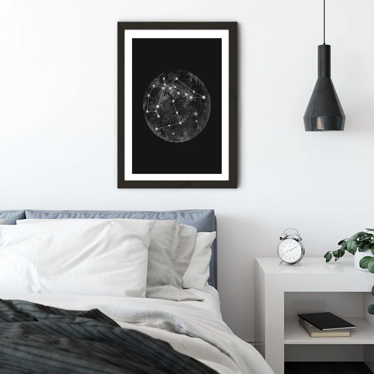 Constellation Black Art Print Black Frame – image 4