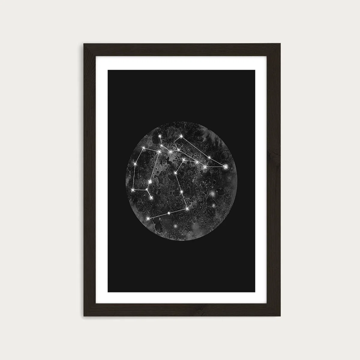 Constellation Black Art Print Black Frame – image 1