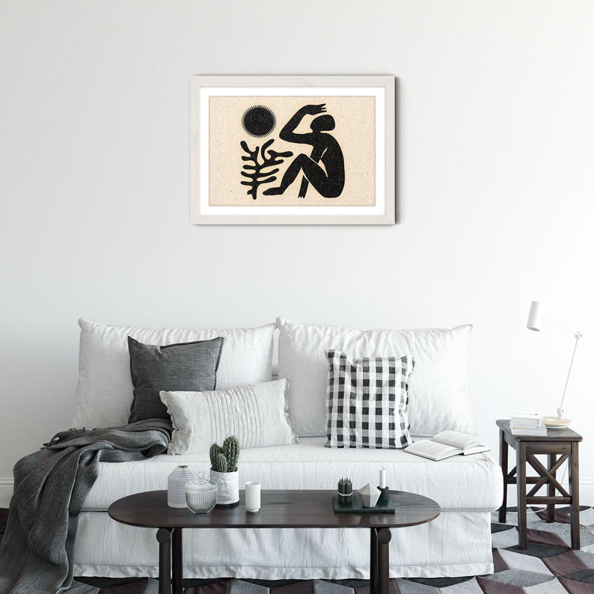 Blinding Sun Art Print White Frame – image 2