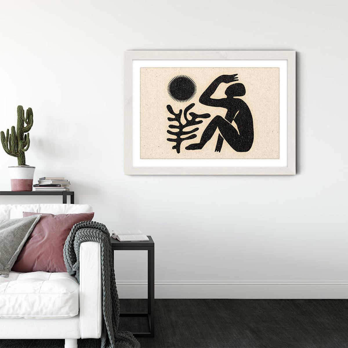 Blinding Sun Art Print White Frame – image 3