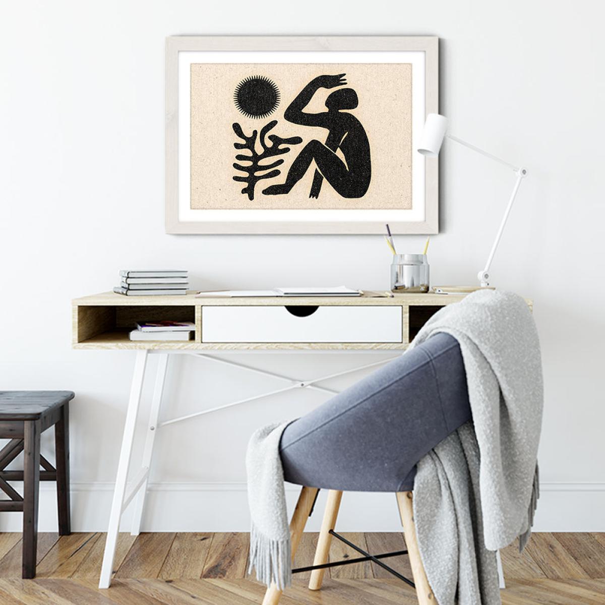 Blinding Sun Art Print White Frame – image 5