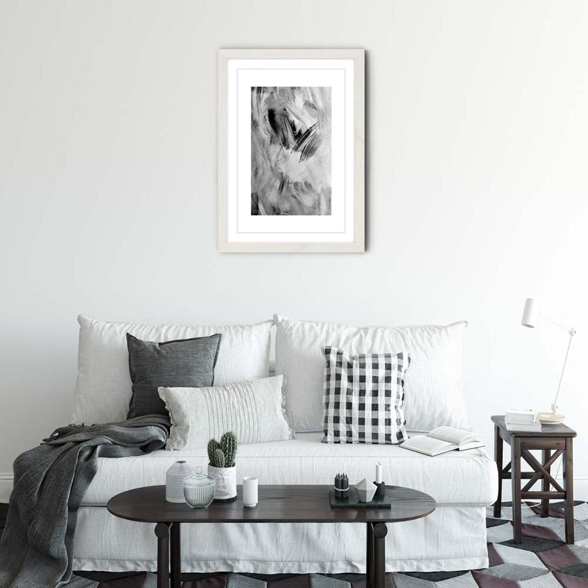 White Frame Painting Art Print – image 2