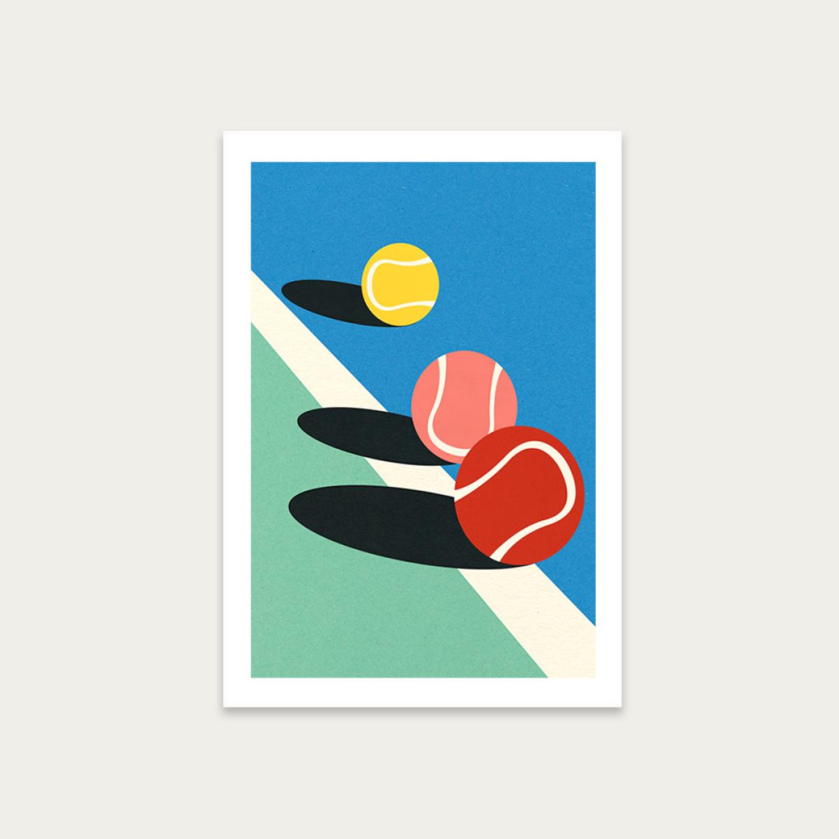 3 Tennis Balls Art Print Unframed