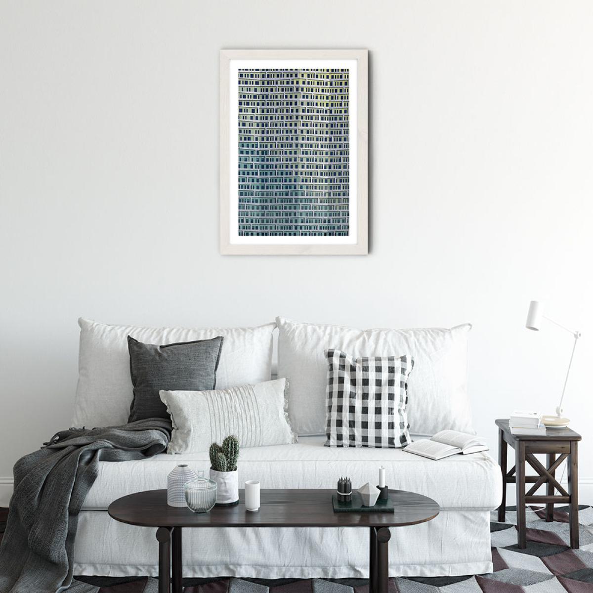 Apartments Art Print White Frame – image 2