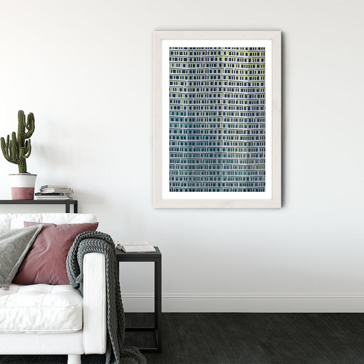Apartments Art Print White Frame – image 3
