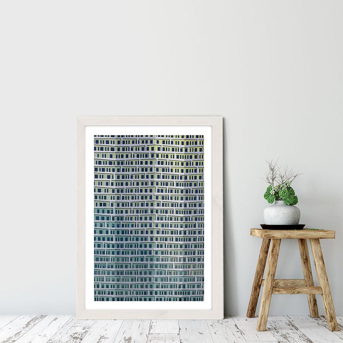 Apartments Art Print White Frame – image 4