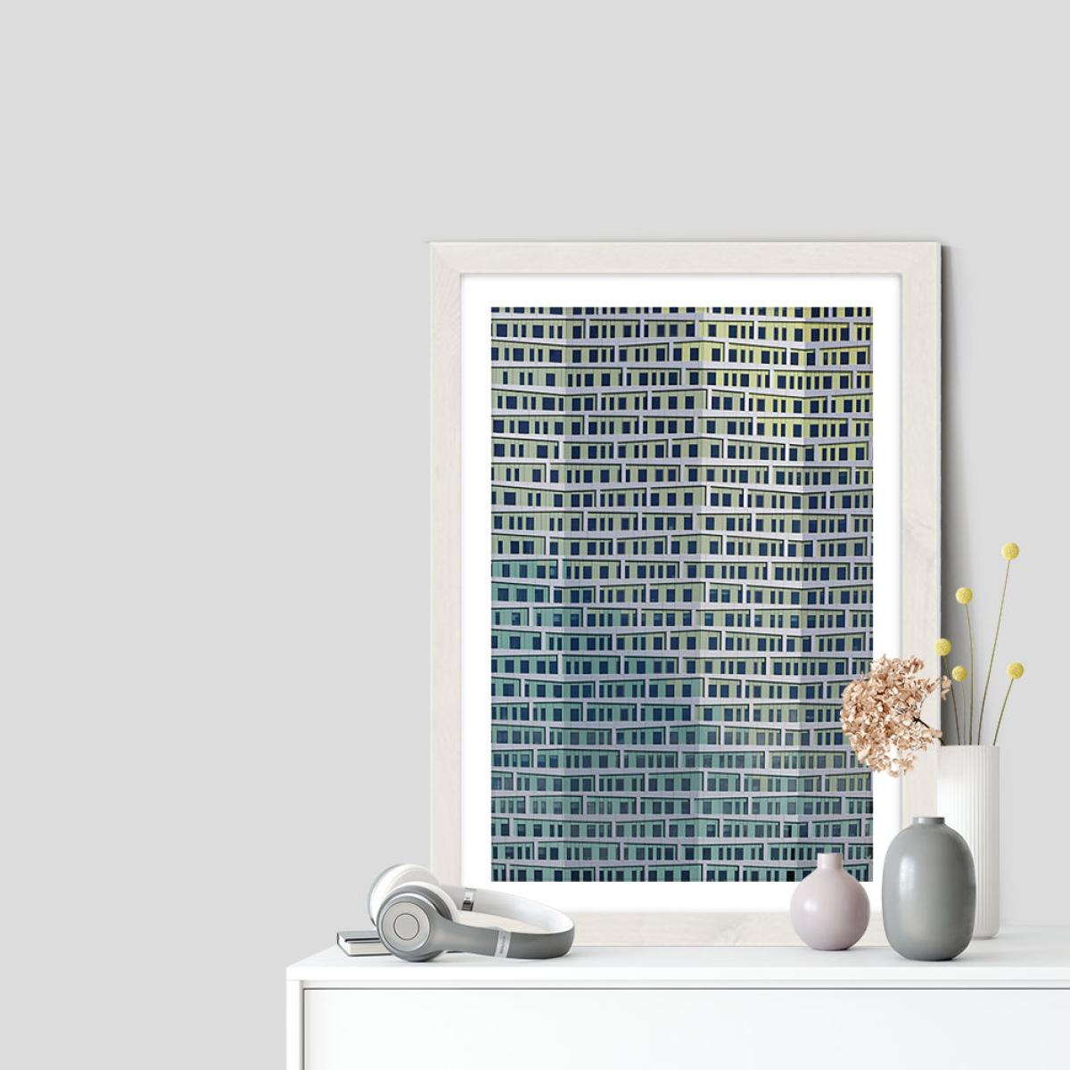 Apartments Art Print White Frame – image 5