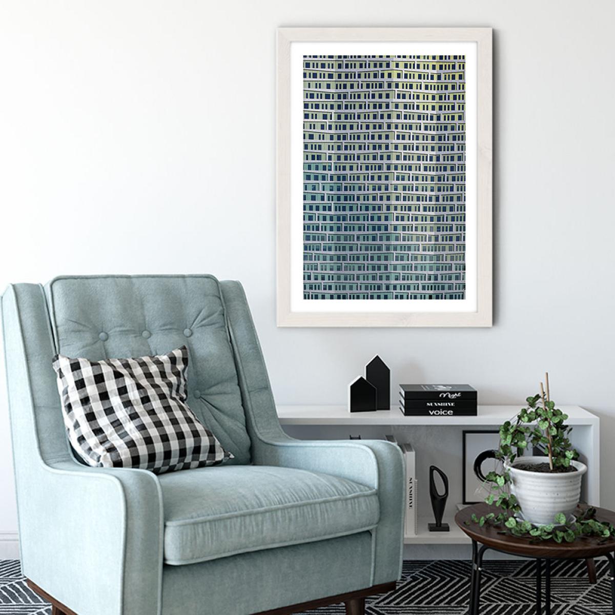 Apartments Art Print White Frame – image 7