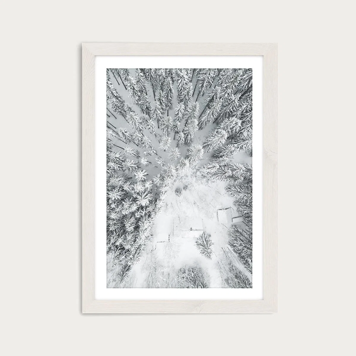 Calm Winter Art Print White Frame – image 1