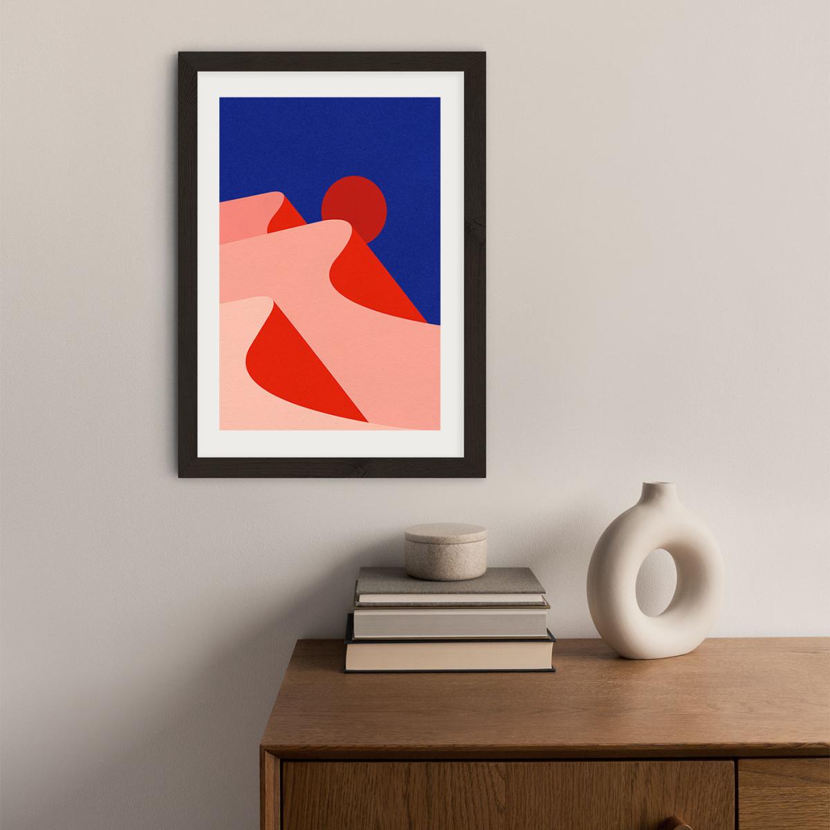 Sunset Desert Art Print Black Frame – image 2