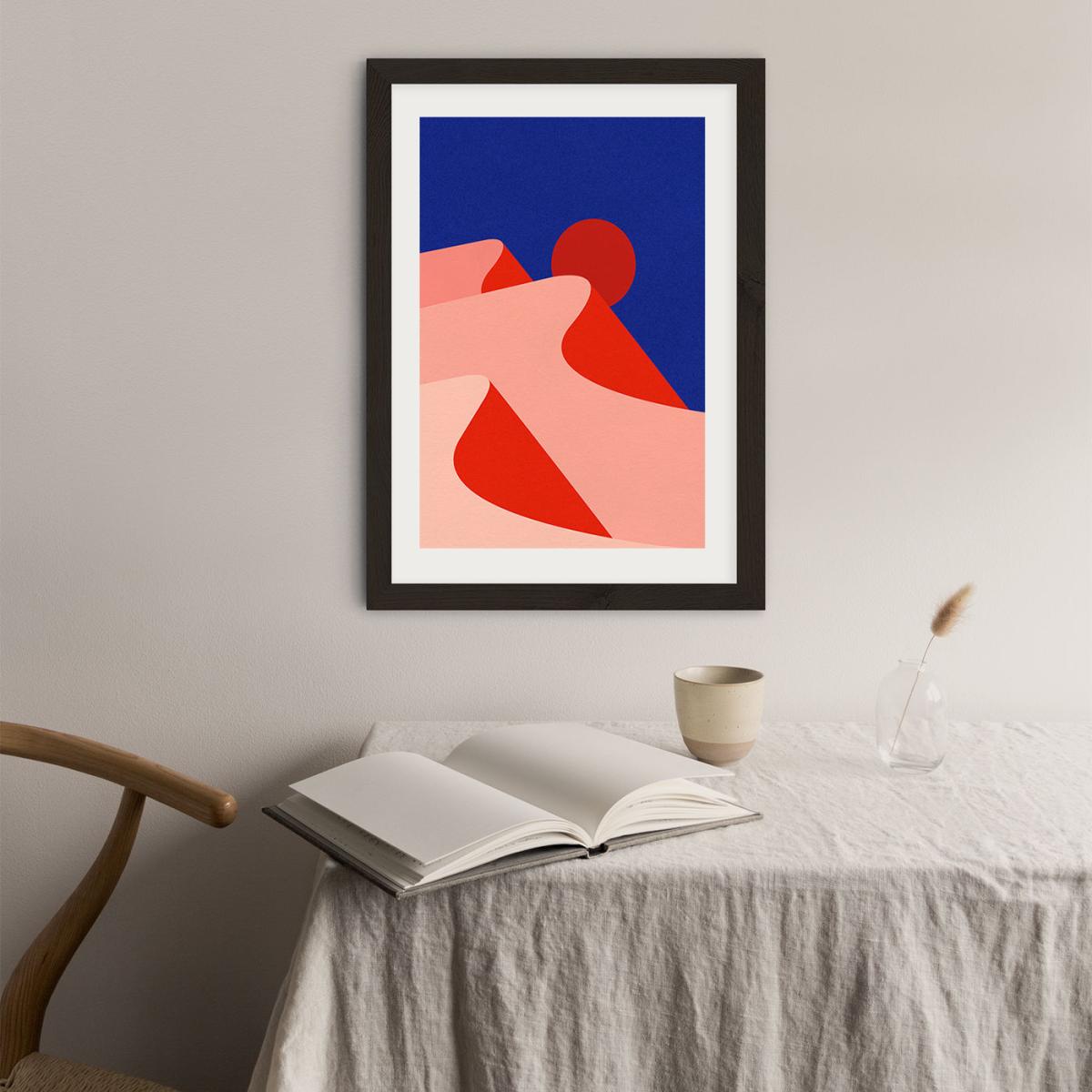 Sunset Desert Art Print Black Frame – image 4