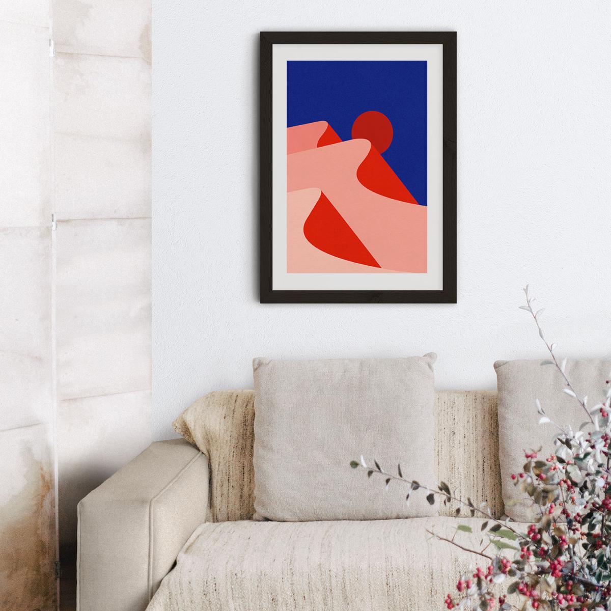 Sunset Desert Art Print Black Frame – image 6