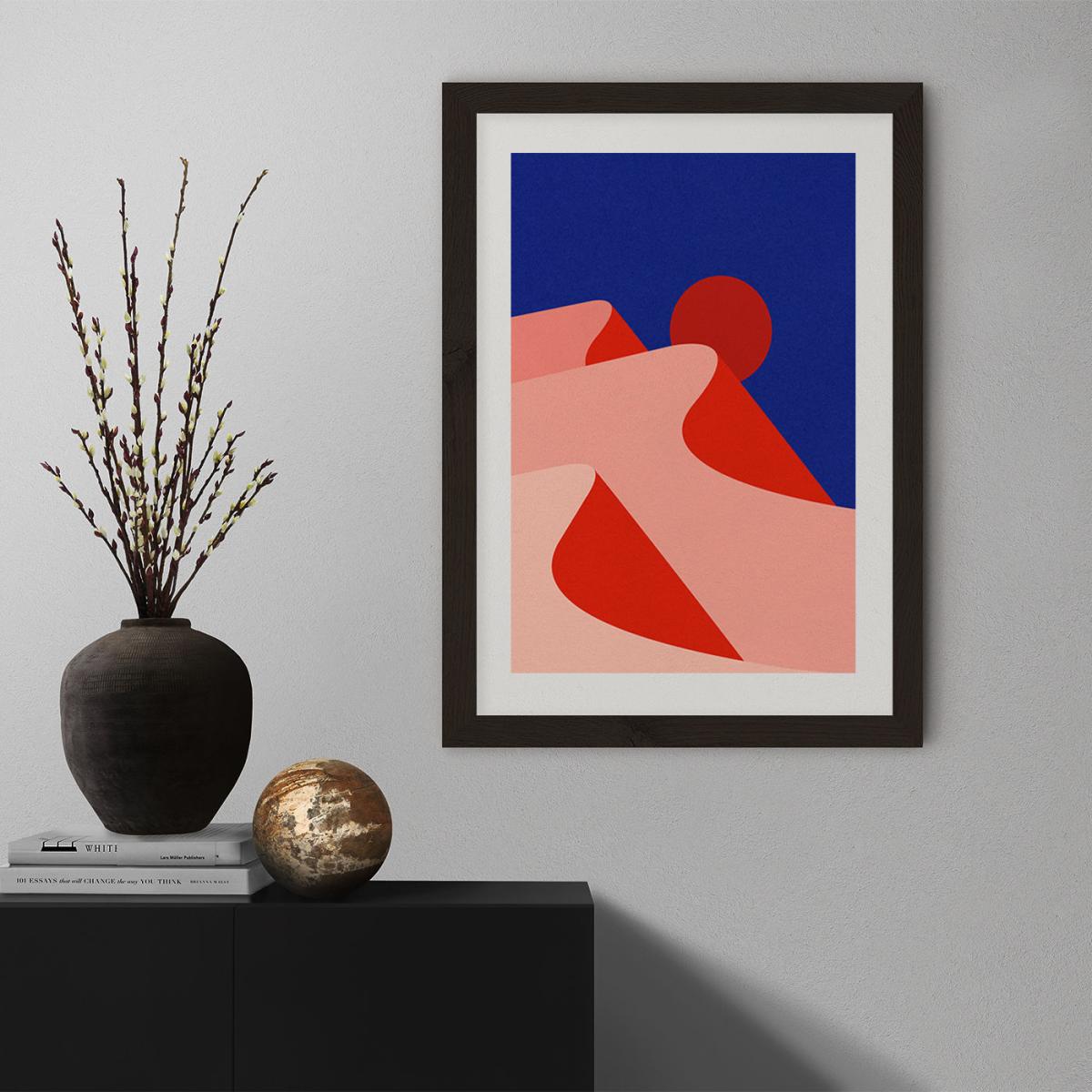 Sunset Desert Art Print Black Frame – image 7