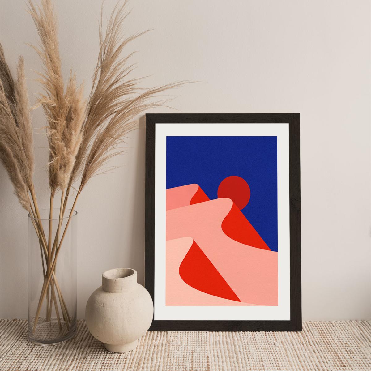 Sunset Desert Art Print Black Frame – image 9