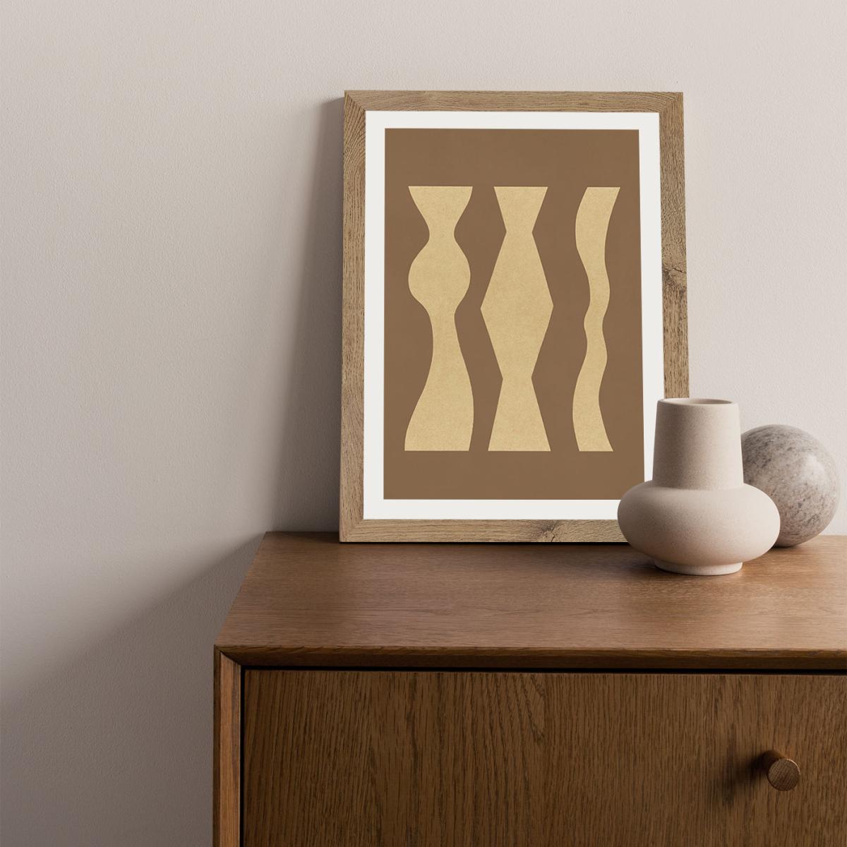 Totem 02 Art Print Oak Frame – image 2