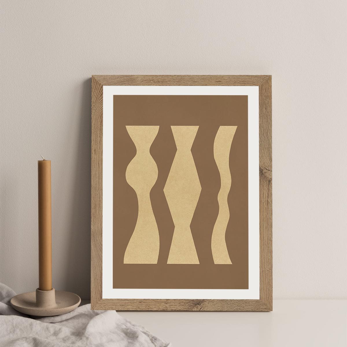Totem 02 Art Print Oak Frame – image 3