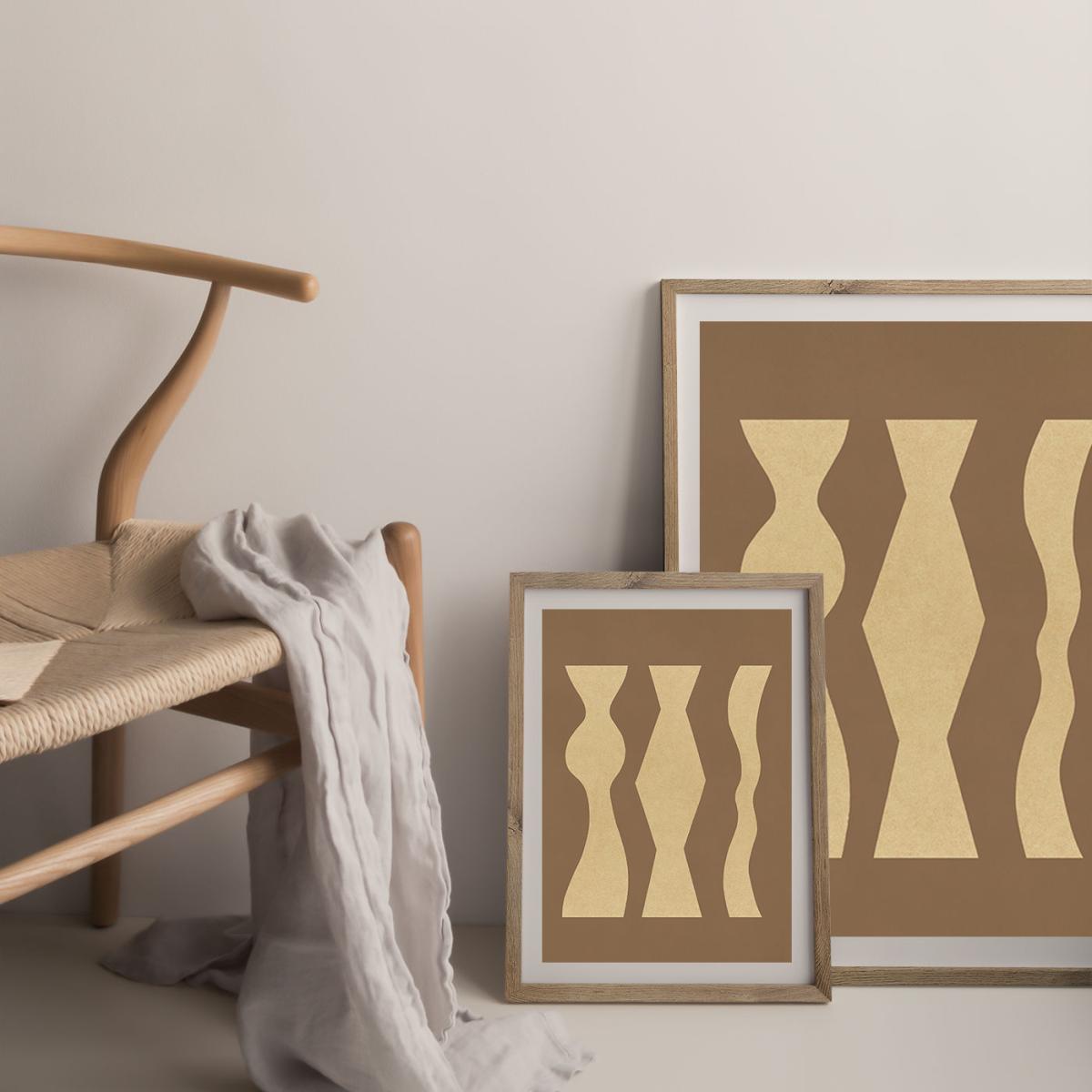 Totem 02 Art Print Oak Frame – image 8