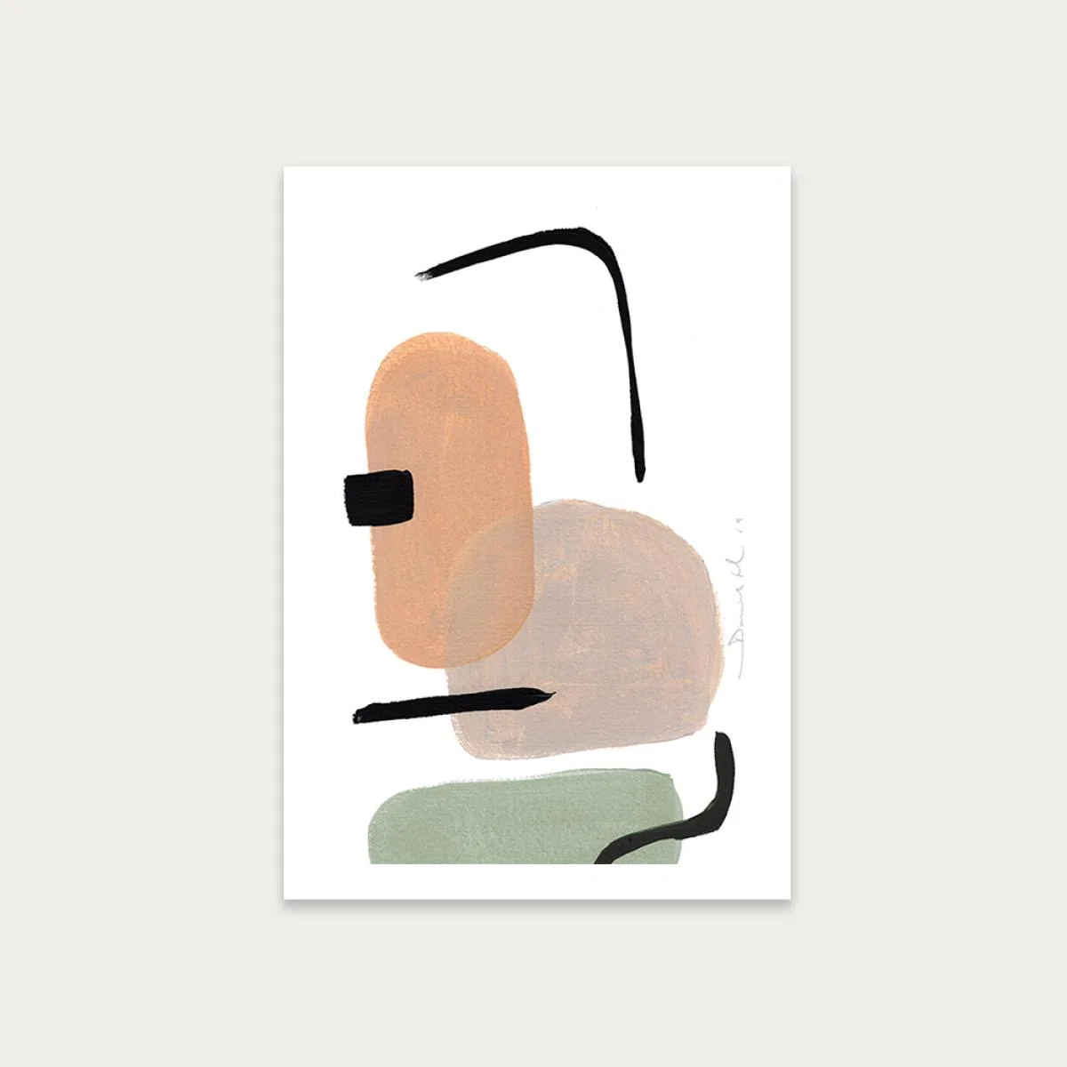 New School II Art Print Unframed