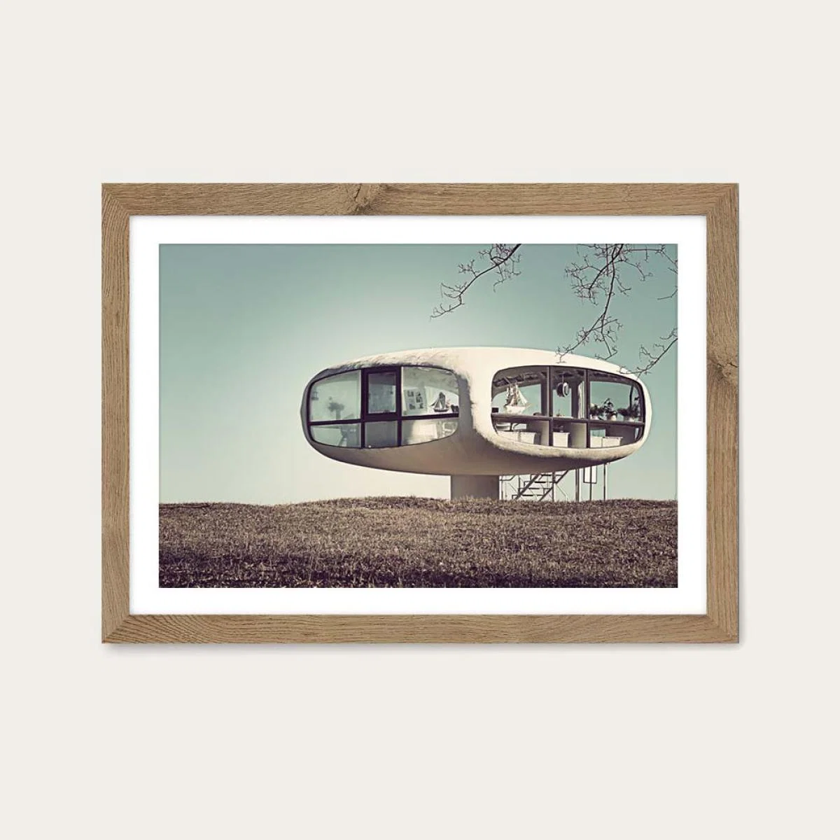 Binz 02 Art Print Oak Frame – image 1