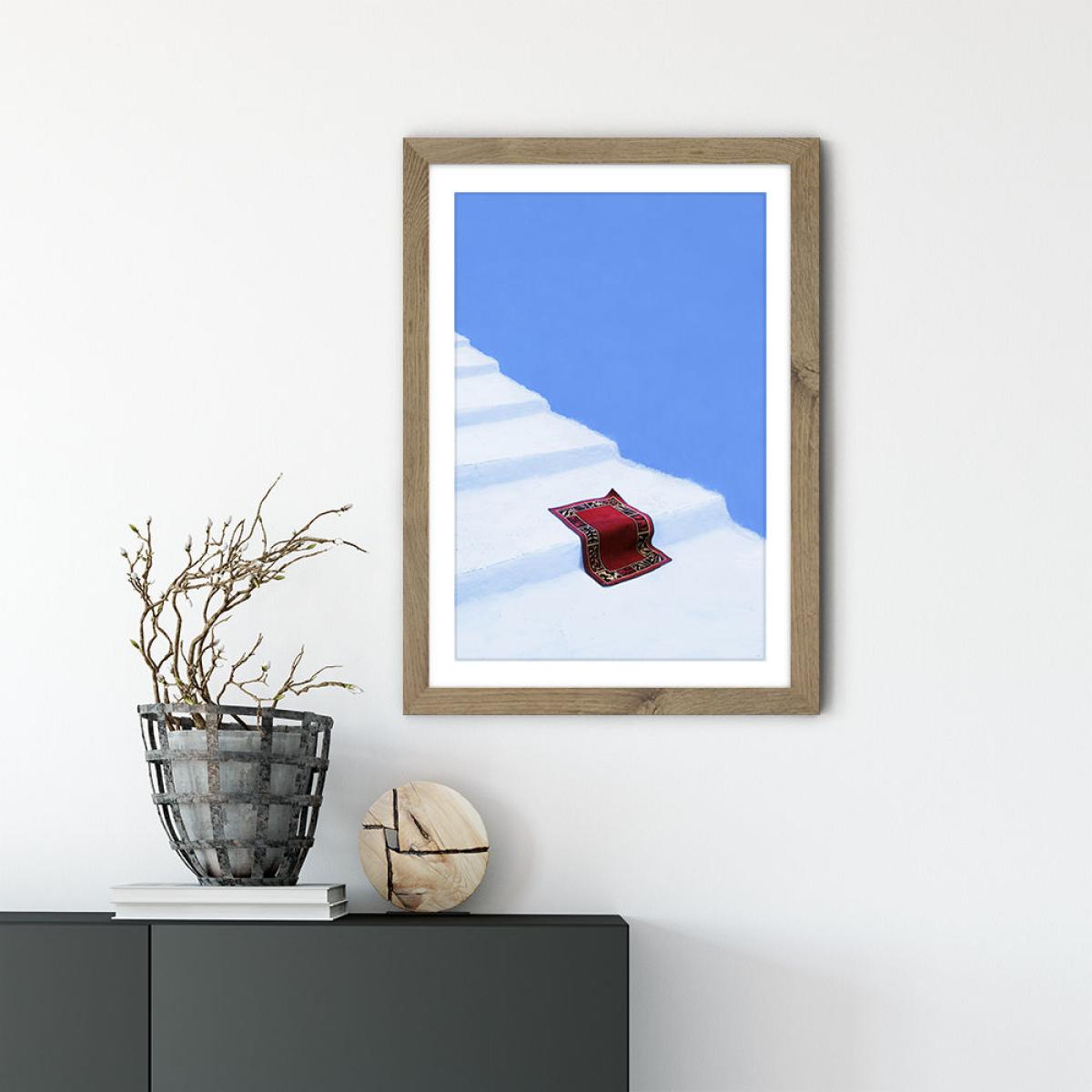 Magic Carpets Day Off Art Print Oak Frame – image 2