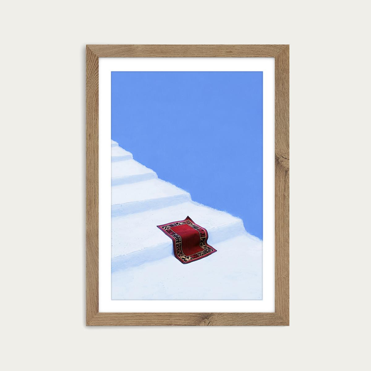 Magic Carpets Day Off Art Print Oak Frame – image 1