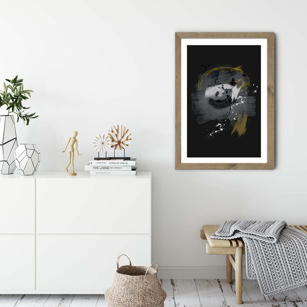 Schreiber Abstract No.3 Art Print Oak Frame – image 4