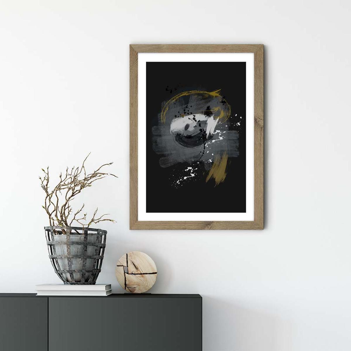 Schreiber Abstract No.3 Art Print Oak Frame – image 5