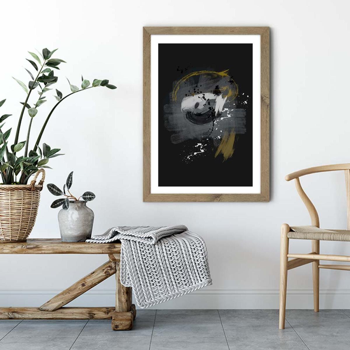Schreiber Abstract No.3 Art Print Oak Frame – image 6