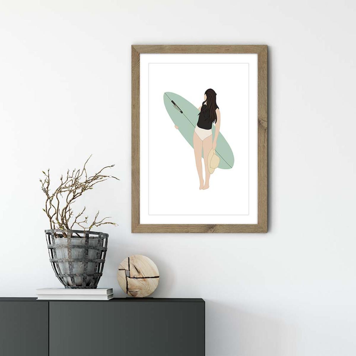 Kimkim Art Print Oak Frame – image 2