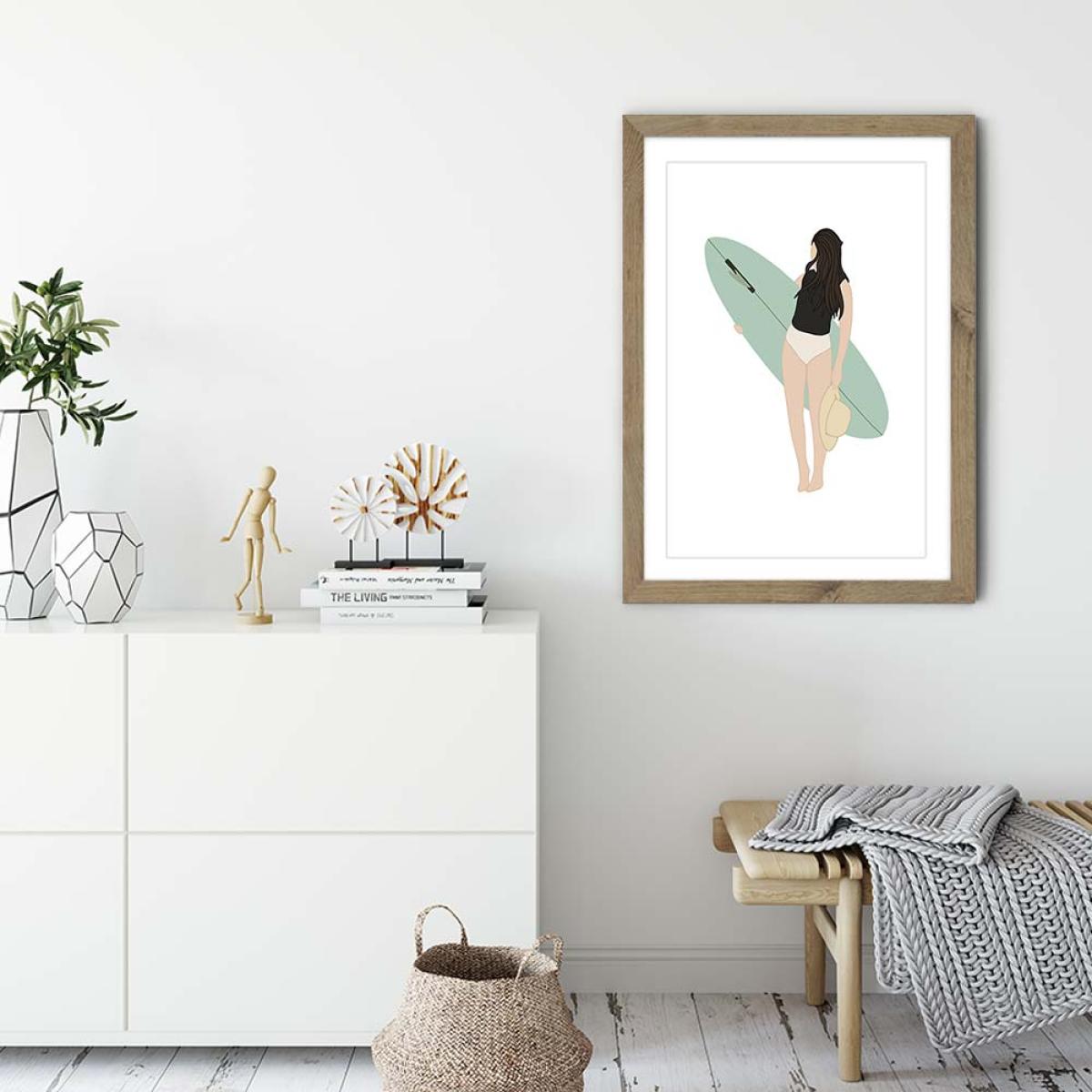 Kimkim Art Print Oak Frame – image 3